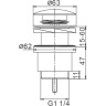 Донный клапан для раковины с переливом и без FRAP F62-4